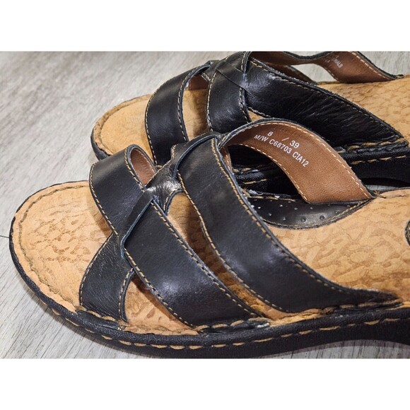 BOC Women's Born Concept Brown Leather Upper Strap Sandals Size 8 - Picture 10 of 11